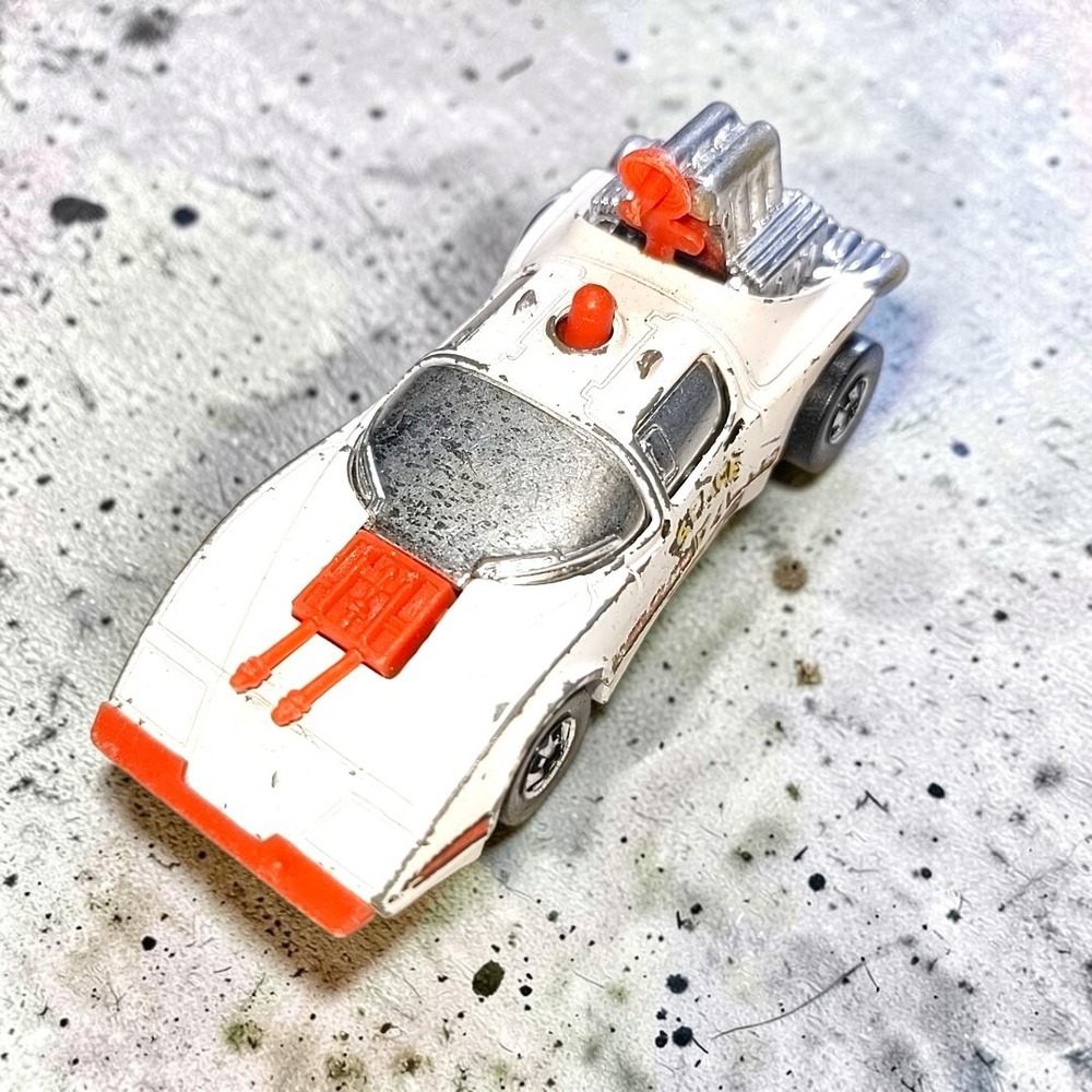 VTG 70s Hot Wheels Science Friction Space Cop White Engine Car HK 1977 Rare Htf